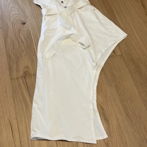 NWT Karen Millen Asymmetrical denim white dress - Picture 6 of 13